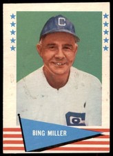 1961 Fleer Baseball Greats Bing Miller Chicago White Sox #62 EX-EXMT