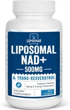Liposomal NAD+ 500 Mg + Trans-Resveratrol 300 Mg, Superior Absorption True NAD S