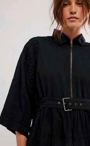 NEW!Free People Hampton Black Cotton Mini Dress! Size S/P - Picture 5 of 11