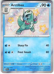 Arctibax 129/091 Paldean Fates Shiny Rare Holo