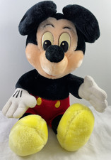 Vintage Disney Mickey Mouse 11" Plush Doll Disneyland Stuffed Animal