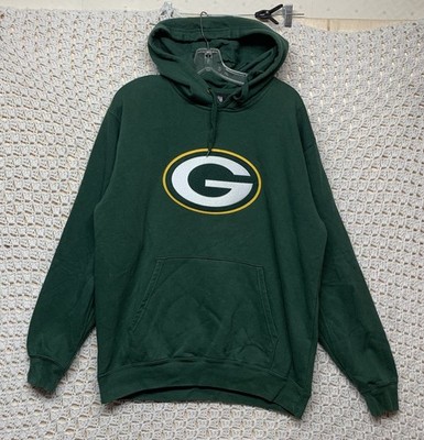 Green Bay Packers NFL Hoodie Men s Sz M Green Big Embroidery Football