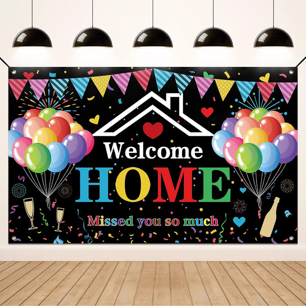 Welcome Home Deko, Willkommen Zuhause Banner FüR Heimkehr, Familie RüCkkehr Fami-image