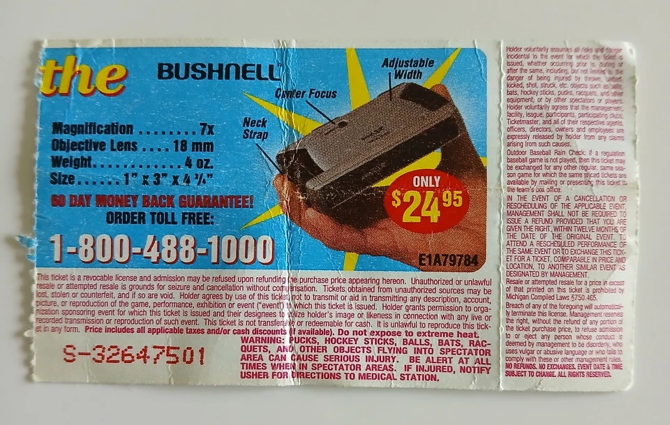 Bacon Brothers Concert Ticket Stub Royal Oak Music Theatre MI 2000 Kevin Bacon - Image 2 of 2