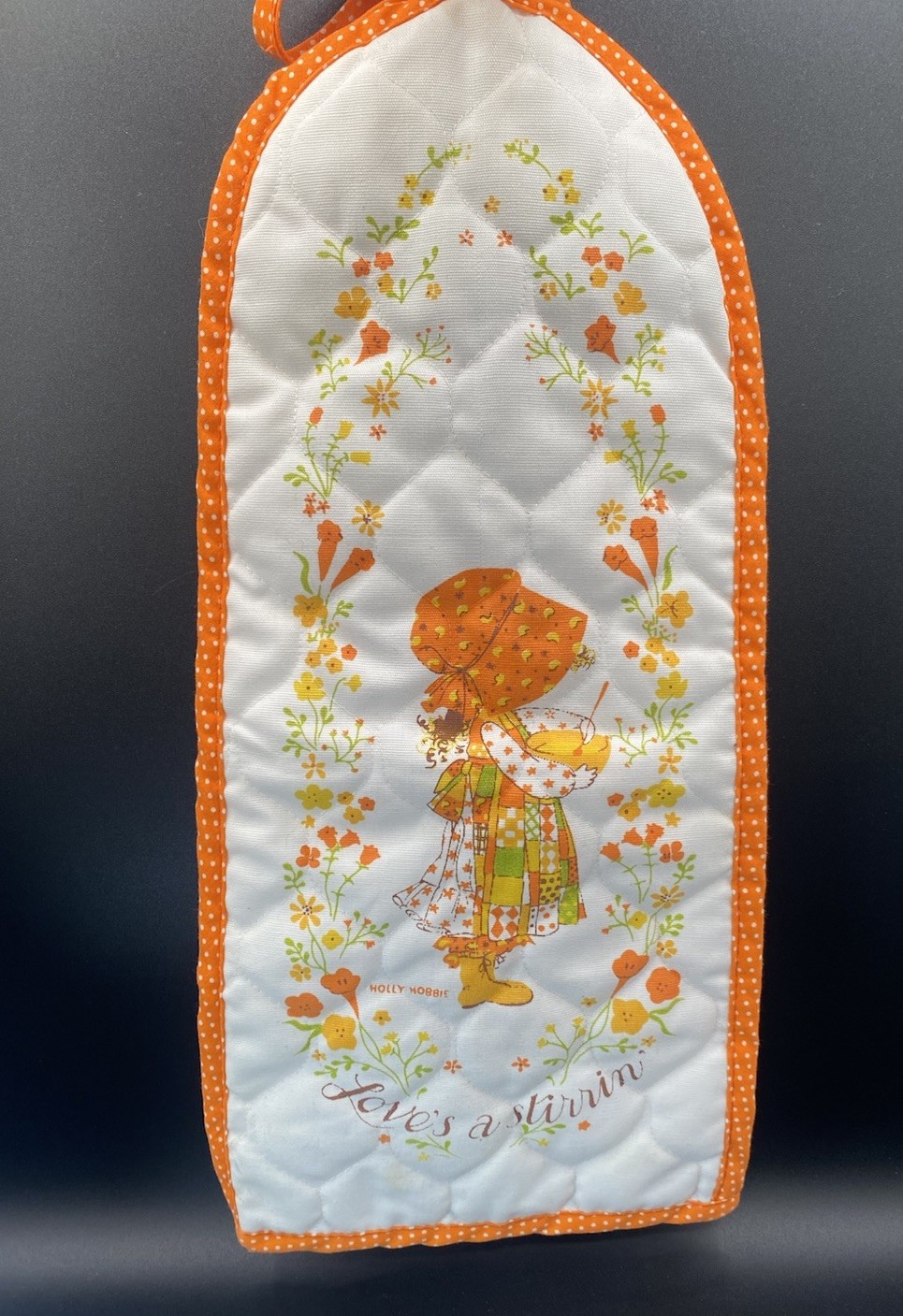 Vintage Holly Hobbie Quilted Blender Cover &ldquo;Loves a Stirri