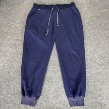 FIGS Zamora Womens Large Navy Blue Scrub Jogger Pants Medical Stretch Uniform