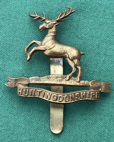 WW1 1914-22, insigne casquette militaire Huntingdon cycliste Bn 100% authentique armée britannique. - Photo 9 sur 9