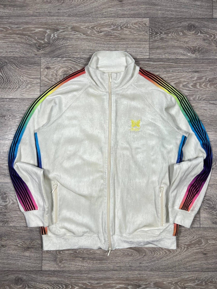 AWGE x Needles Poly Smooth Rainbow Twist Tape Track Jacket Size XL
