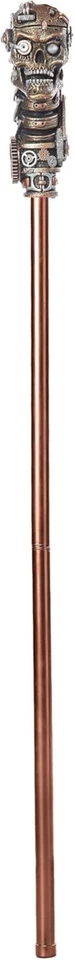 Elegante bastón steampunk de 40 pulgadas con calavera y engranajes - perfecto para disfraces Foto 2 de 4