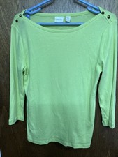 Image of Chico’s Women’s Yellow 3/4 Length Sleeve Top Size 0
