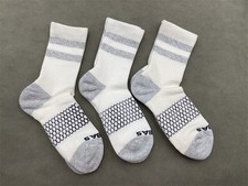 3 Pairs Bombas Honeycomb Vintage Stripes Half Calf Socks Women Size Medium