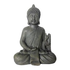 Buddha Figur Steinskulptur Thai Deko Wellness Deko Feng Shui Figur Garten Deko