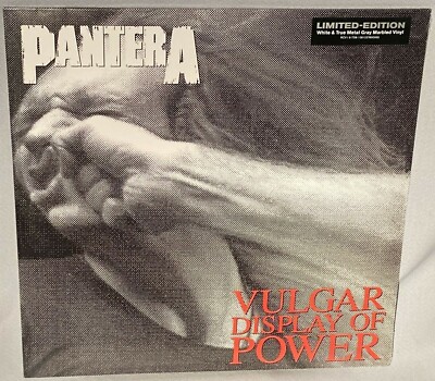LP PANTERA Vulgar Display of Power (White/Gray MARBLE VINYL, 2021) NEW MT SEALED