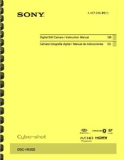 Sony Cyber-Shot DSC-HX300 Camera INSTRUCTION MANUAL