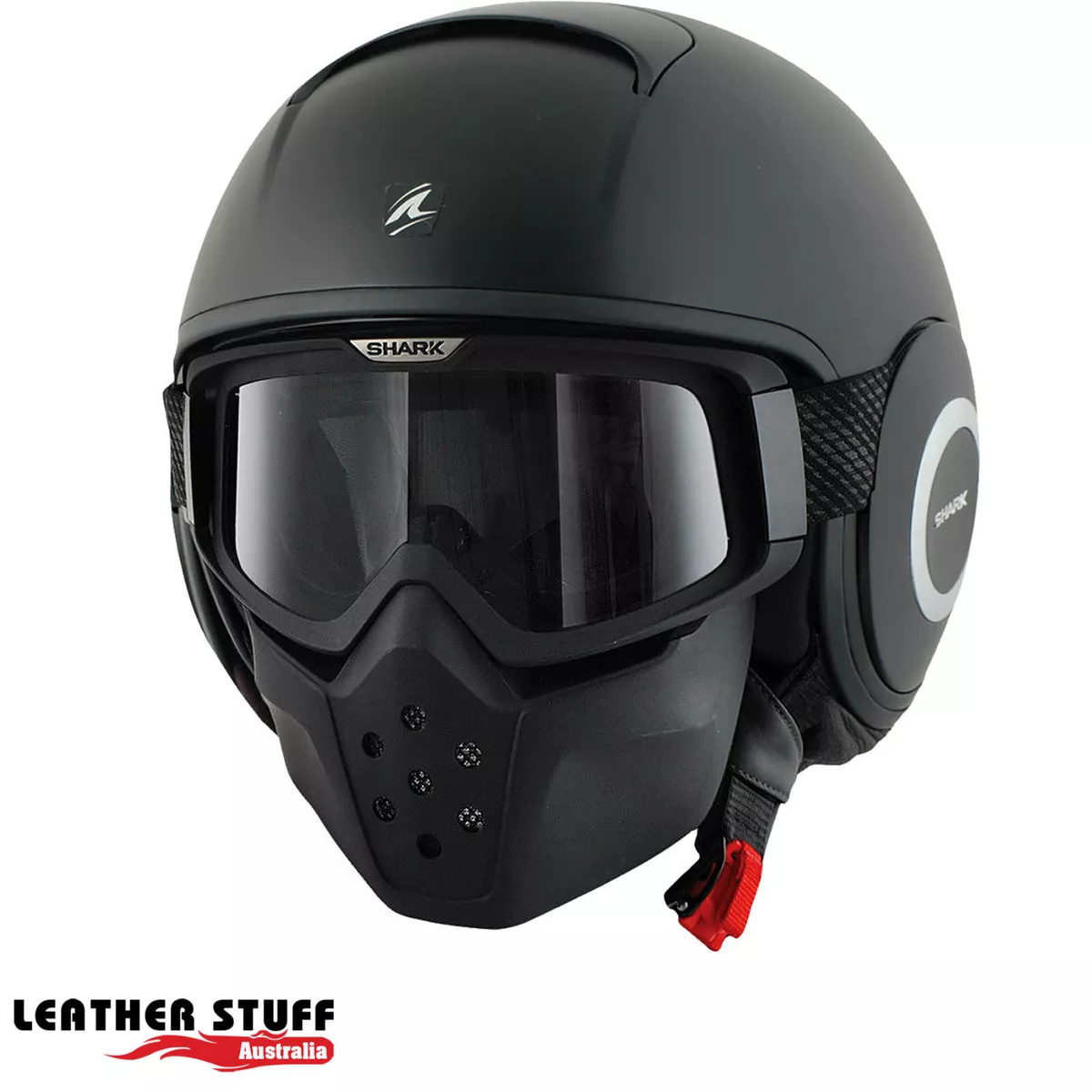 New Shark Drak Blank Motorcycle Cruiser Open face Helmet Matt