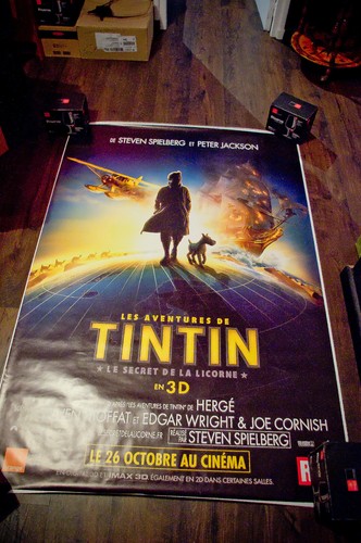 TINTIN SECRET OF UNICORN ADVANCE French Grande D/S Movie Poster Original 2011