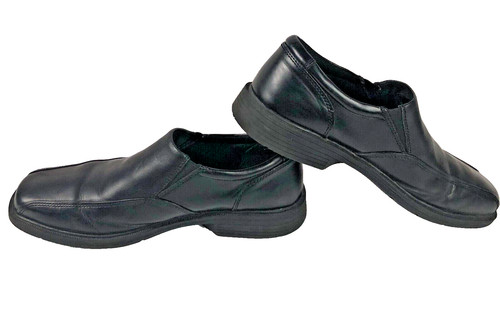 Nunn Bush Comfort Gel Mens Black Leather Loafers Slip On Shoes Size 10 M