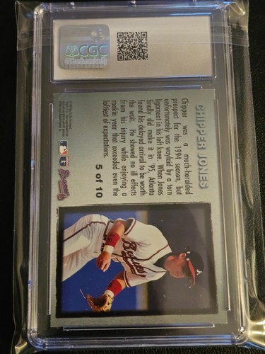 1996 Metal Universe Chipper Jones Braves CGC 8.5 - Picture 2 of 2