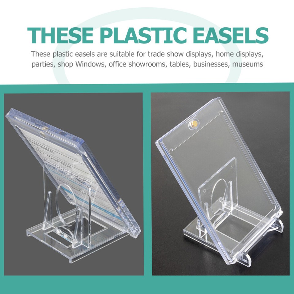 6 Pcs Card Stands for Display Plate Holders Coin Easel Mini Easels