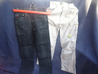 2 x Jeans , schwarz , Sommerhose hellgrau ,Gr. 140