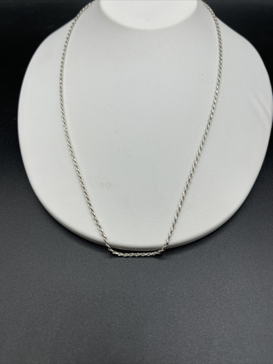 Italy 925 Sterling Silver Twisted Rope Chain Necklace # C11