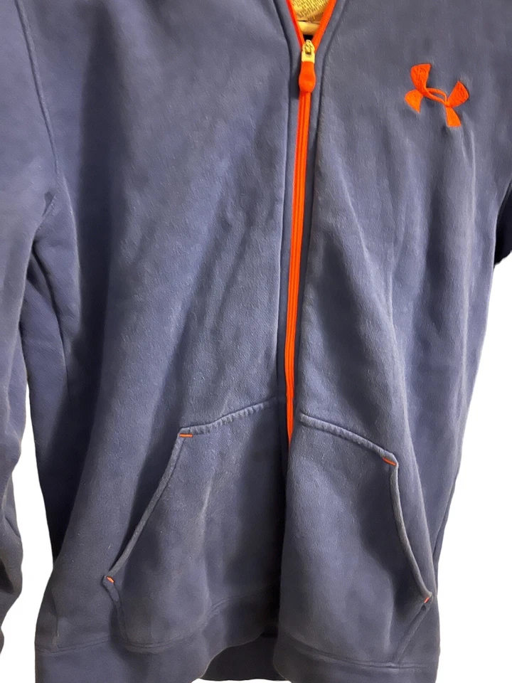 Under Armor Full Zip Hooded Jacket Blue And Pink Boys/Girls YL - Image 3 of 4