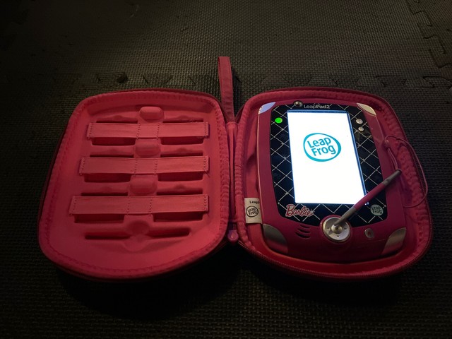 LeapFrog Barbie LeapPad 2 Pink System Tablet Tested Reset With Stylus 