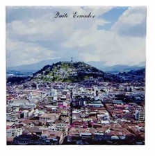Quito Ecuador Ceramic Tile Trivet Coaster Travel Souvenir 4" x 4"