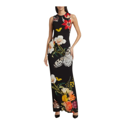 【Alice+Olivia】DELORA 虹色 ストラップレス マキシドレス Delora Strapless Maxi Dress In Rainbow Reef | Alice + Olivia