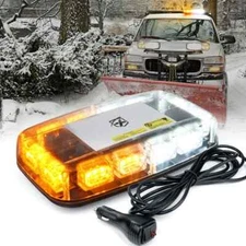 Magnetic Amber White Strobe Lights Warning Beacon Light Mini Strobe Plow Truck