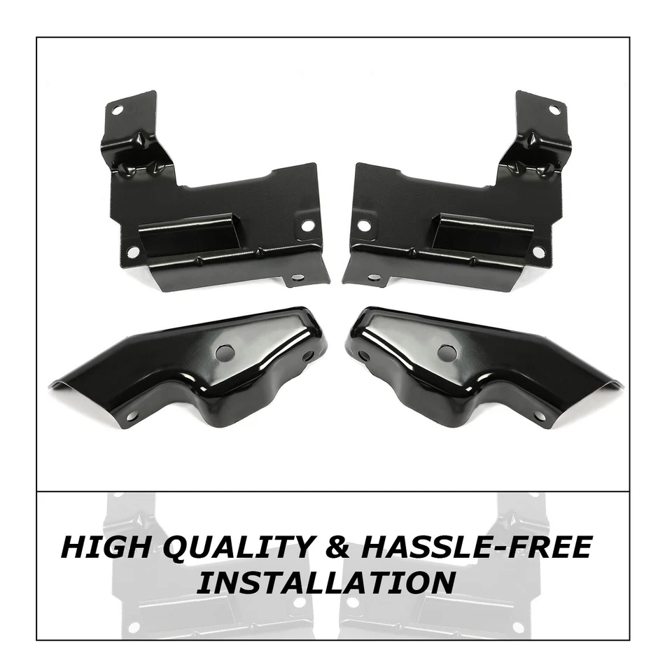4PCS Front Steel Bumper Brackets Set For 2003-2006 Chevrolet Silverado 1500-3500 - Image 2 of 4