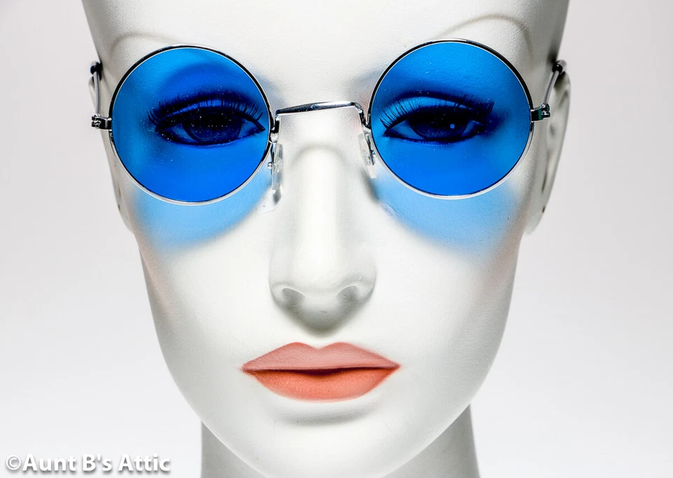Gafas estilo Lennon años 60 lente tintada redonda accesorio de disfraz genial Foto 2 de 3