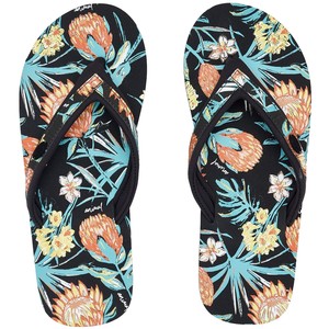 animal swish flip flops black
