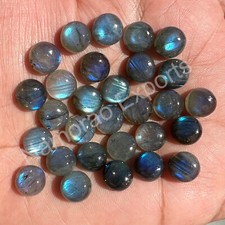 Natural Labradorite Round 4x4 mm to 20x20 mm Cabochon Loose Gemstone Lot