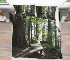 3D Forest Path ZHUA012 Bed Pillowcases Quilt Duvet Cover Set Queen King Amy