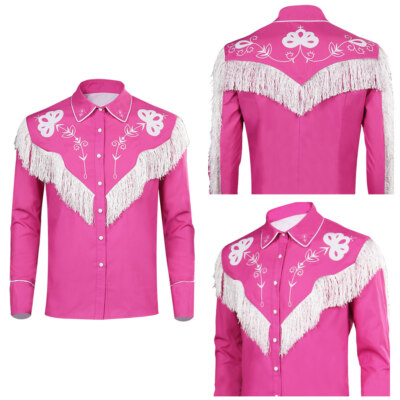 Barbie:Ken Original Design Pink Tassel Jacket Cosplay Costume Halloween suit