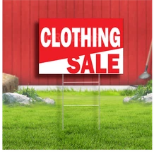 Clothing Sale Coroplast Sign Plastic Indoor Outdoor Yard Sign