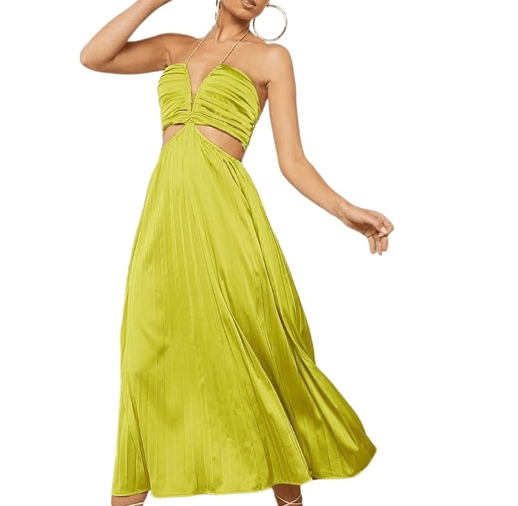 green satin cut out dress Sage Green Satin Mermaid Prom Dress with Cutout & High Slit  SS174   Viniodress