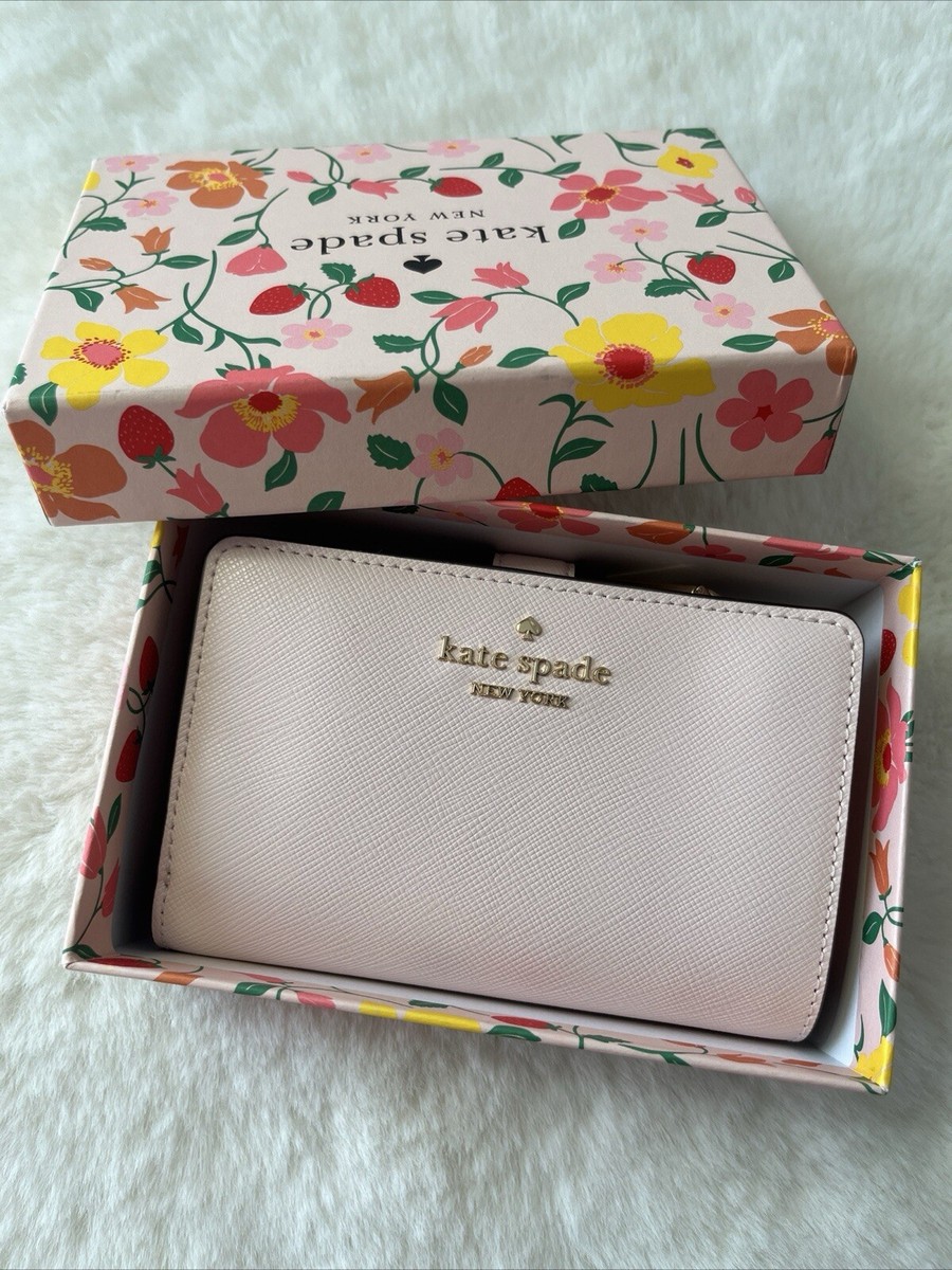 NWT Kate Spade Madison Boxed Strawberry Garden Medium Compact - Main Image