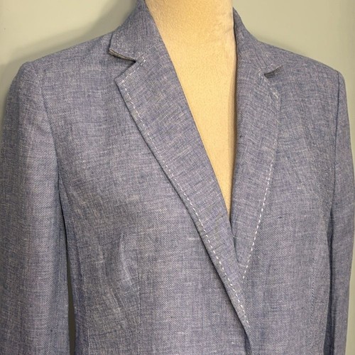 Ann Taylor cotton linen spring blazer Size 4 - Picture 2 of 7