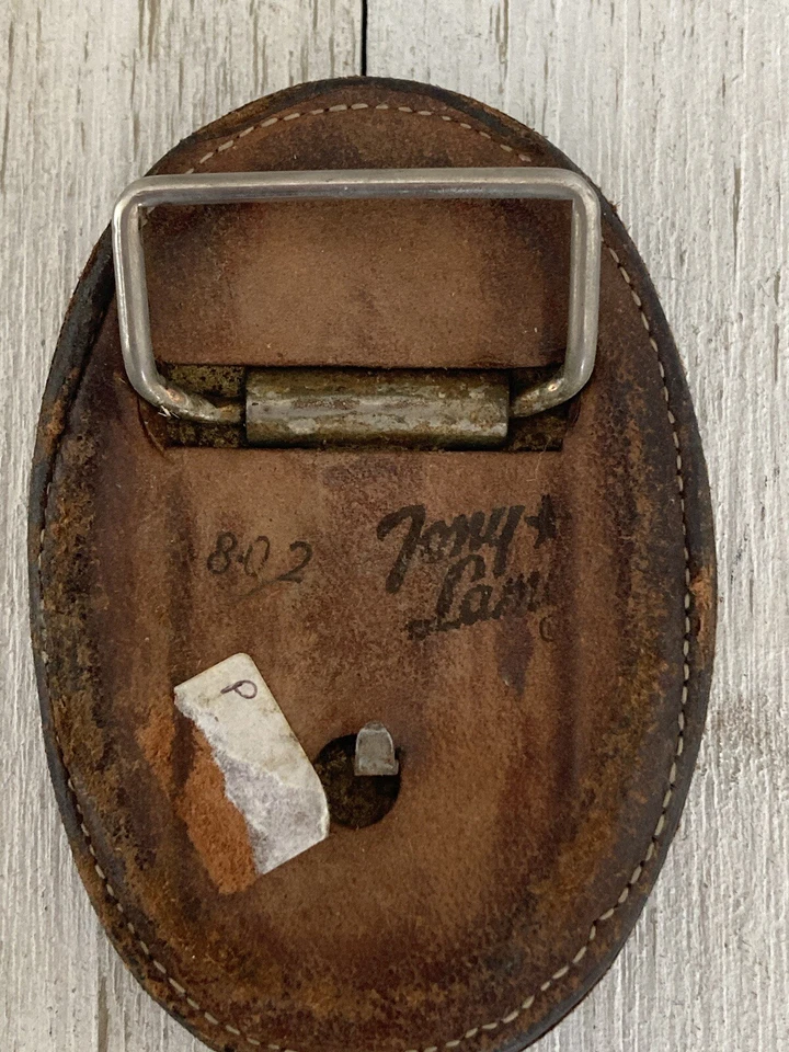 Raro Vintage Tony Lama Cuero Cinturón Hebilla Estilo 802 Rodeo Vaquero Toro Montar Foto 2 de 2