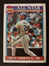 Ken Griffey Jr. Card #392 1991 topps ALL STAR MINT KEN GRIFFEY JR CARD card 