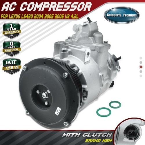 New AC Compressor with Clutch for Lexus LS430 2004 2005 2006 V8 4.3L ...