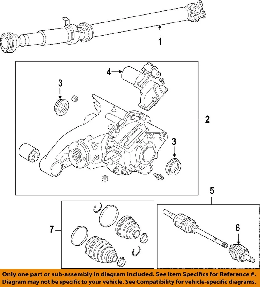 Conjunto de transportador diferencial usado serve: 2008 Land Rover Lr3 grau de bloqueio traseiro - Imagem 3 de 4