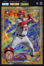 ⏩DIGITAL⏪Topps Bunt: NOLAN GORMAN • Gilded Collection 23-Wave Base