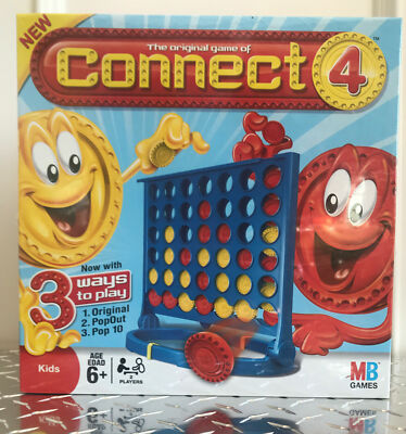2008 Original Game of CONNECT 4 Game WITH 3 WAYS TO PLAY MB Games Hasbro ~SEALED
