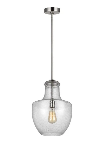 Sea Gull Lighting P1461SN Baylor One Light Pendant, Satin Nickel - Picture 1 of 4