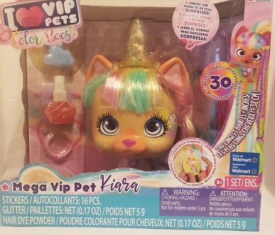 IMC TOYS VIP Pets Color Boost Mega Pet Kiara Exclusive Styling Head & 30 Accessories NEW