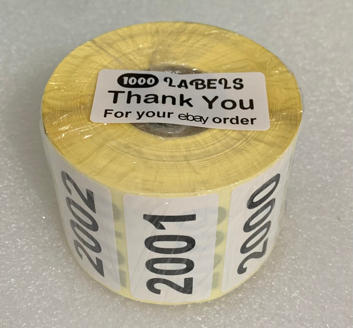 Sequential Number Labels 2000-3000 - Self Adhesive Paper Stickers 50mm X 25mm