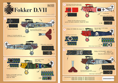 Planche De Décalques Dutch Decal Pour Maquettes D’avions – Échelle 1:48 – Modèles Do 215B-2 Et Fokker D.XXIII – Neuf